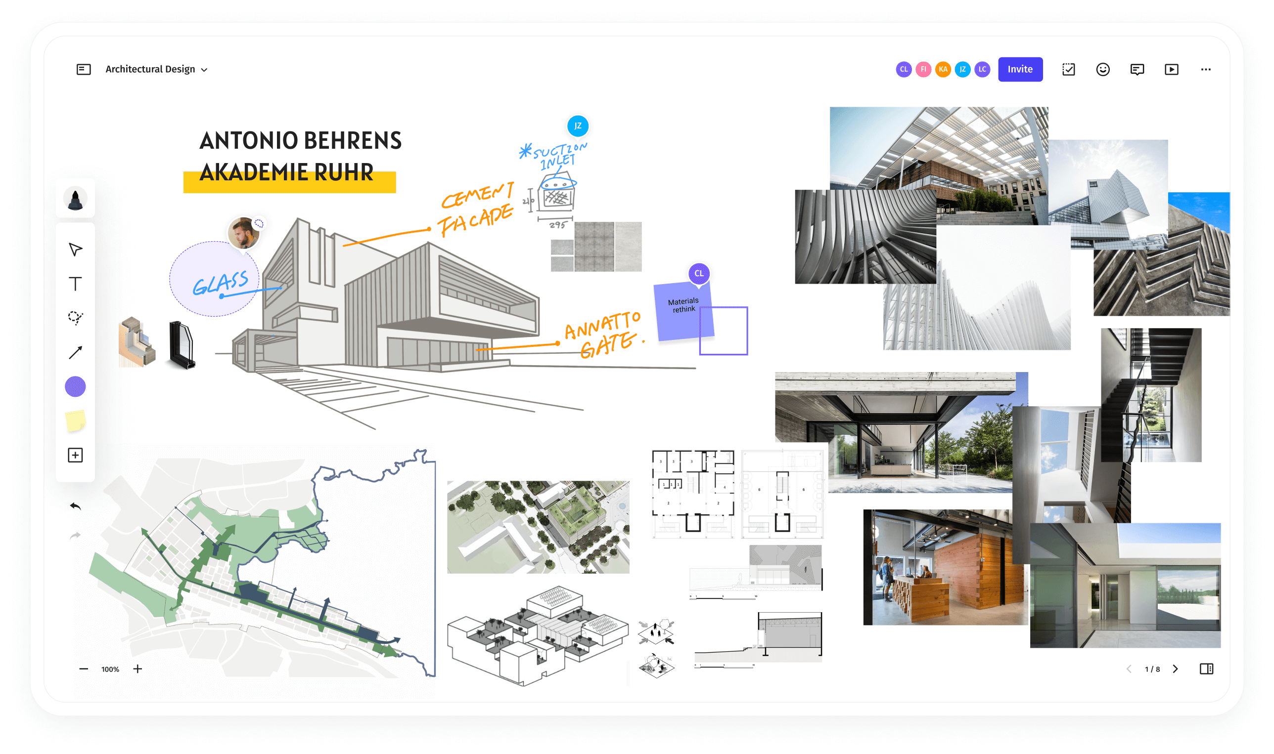 Infinite Canvas feature illustration.