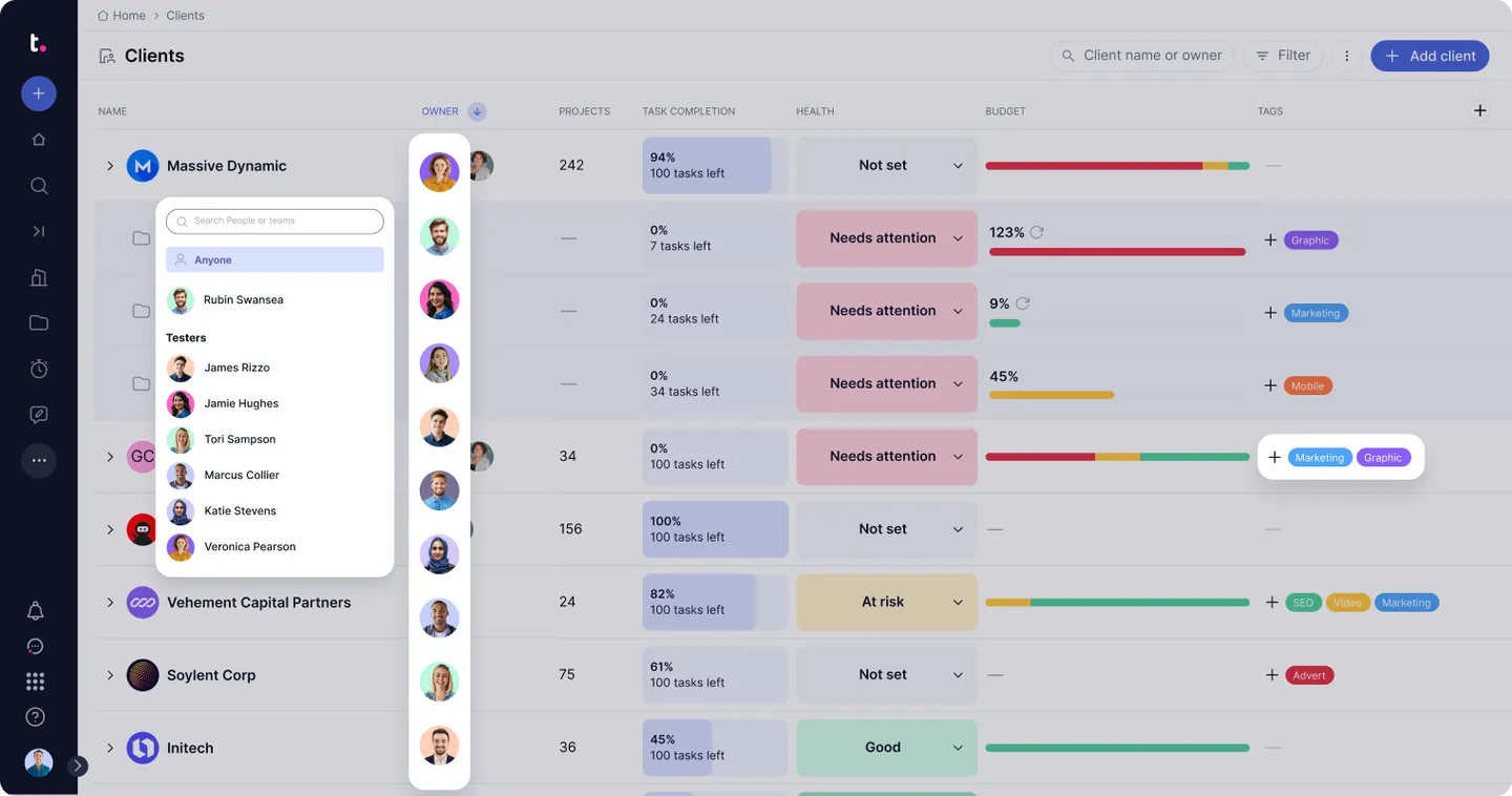 Using a content planning template to streamline the workflow on Teamwork.