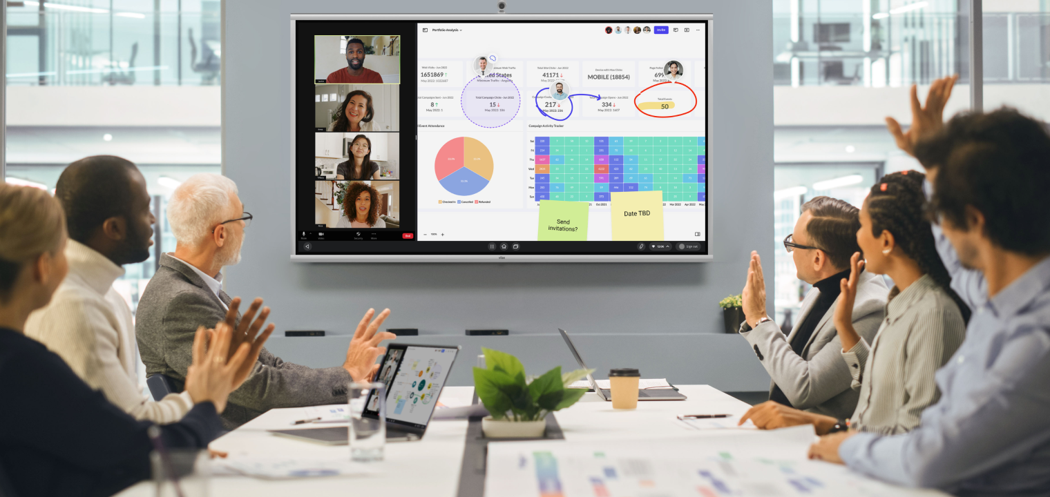 The Vibe Board featuring tools for smooth online collaboration and customizable use.