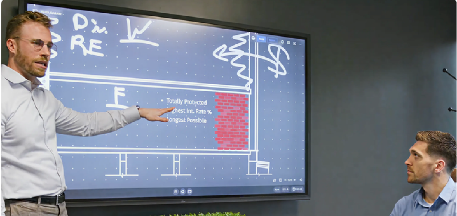 William Thatcher using a vibe board to grow high-net-worth clients.