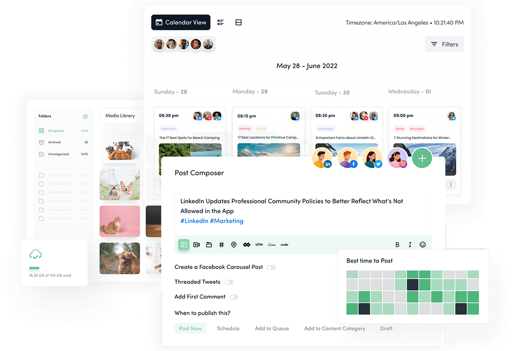 Using ContentStudio to plan and create content.