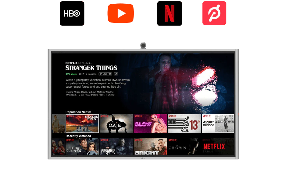 <span class="gradient bold">Stream</span> rich TV series and exercise content