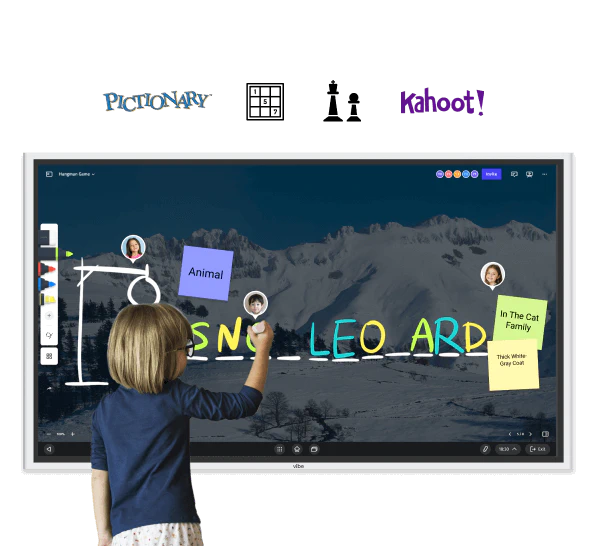 Learn with <span class="gradient bold">rich education apps</span> from the Vibe App Store, Google Play, and Chrome